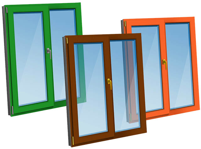 Цветные пластиковые окна - коричневые, серые по доступной цене фото Котельники