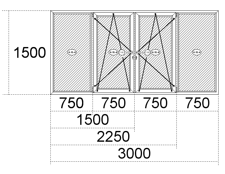 Стандартные окна ПВХ: размеры - высота и ширина Котельники
